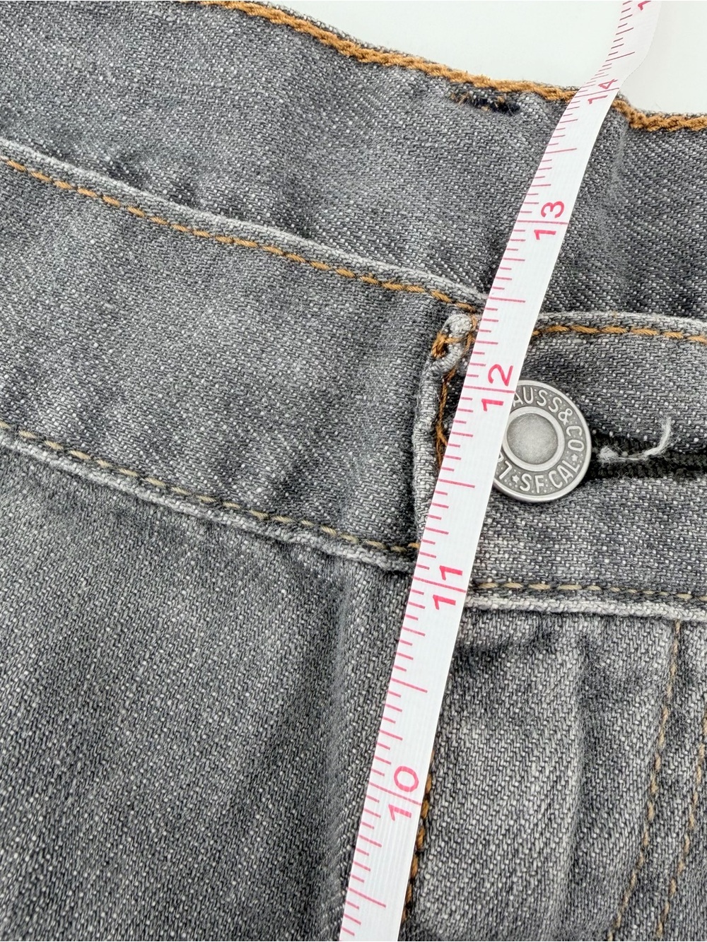 Levis Size 36 Gray 569 Loose Straight Denim Shorts Mens Baggy Skater Y2K Jorts - Picture 7 of 9